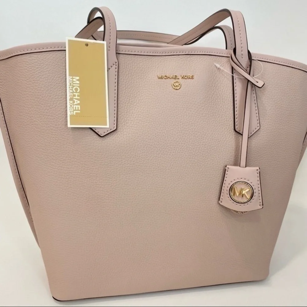 Michael Kors Jane Large Soft Pink Pebbled Leather Tote Bag - Picture 4 of 11